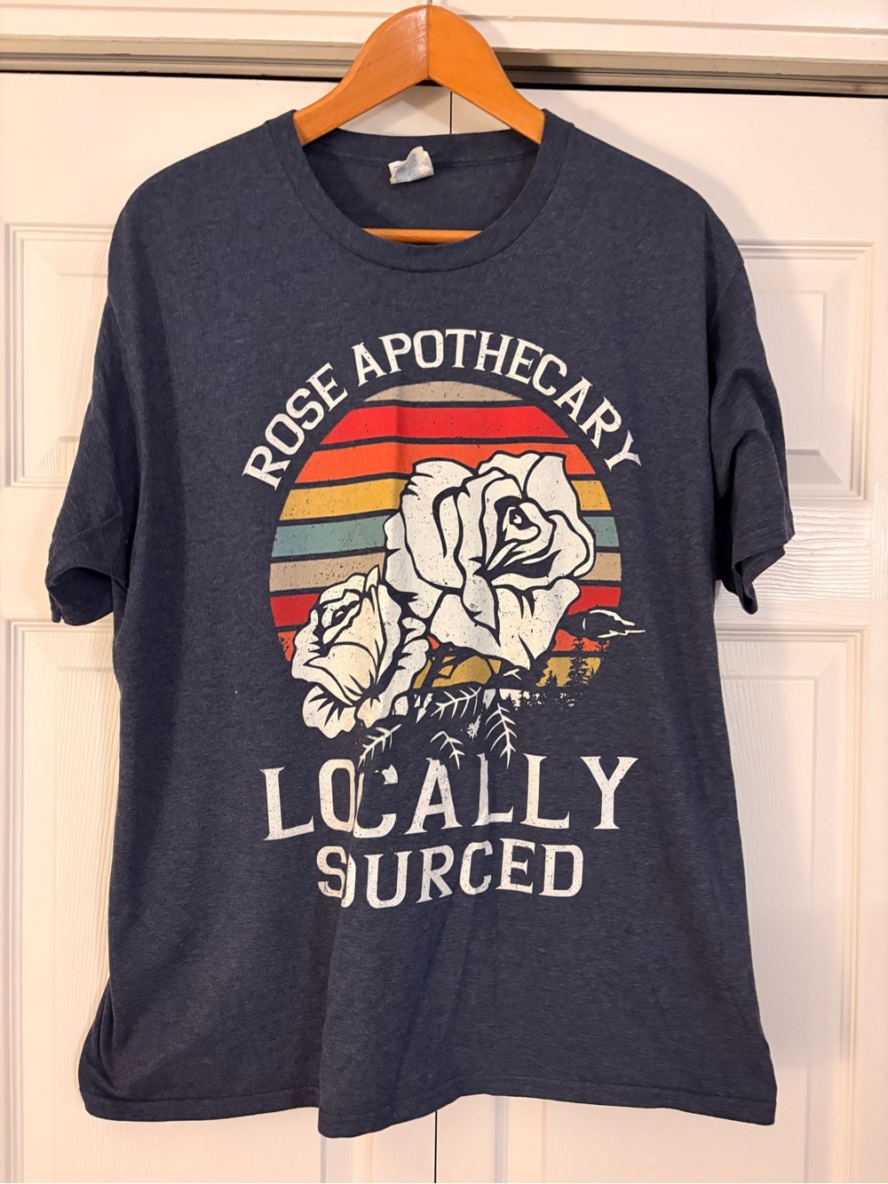 Port Authority Navy Graphic Rose Apothecary Short Sleeve Tee